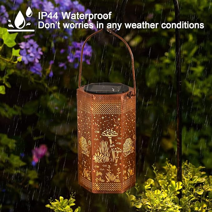 2 Pack Turtles Solar Lantern Outdoor Waterproof - Mothers Day Gifts for Mom Grandma - Birthday Day Gifts for Women Garden Decor Solar Lights Outdoor