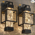 Hotsonic 2 Pack Dusk to Dawn Outdoor Porch Light Fixtures Wall Mount 14'' Dimmable Exterior Lighting for Outside Waterproof Wall Lantern Lamps Black Sconce Coach Lights for House Garage