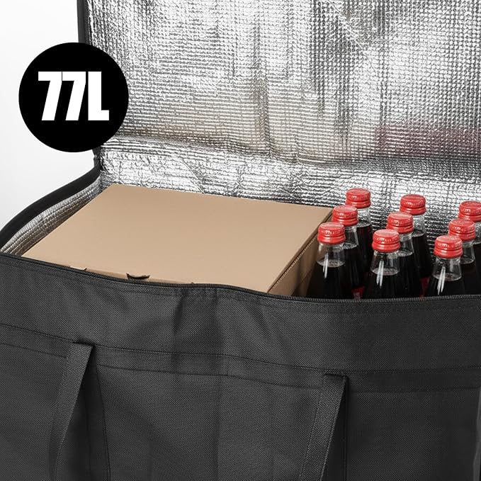 Food Delivery Bag 2 Pcs Insulated XXXL Pizza Delivery Bags Premium Insulated Grocery Bag Reusable Warming Bags Catering Supplies for Grocery Shopping and Catering