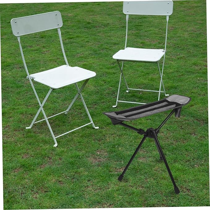 balacoo Portable Folding Camping Chair Small Camping Footrest Beach Foot Rest Lightweight Sturdy for Outdoor Activities