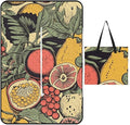 Zipper Fruits and Leaves Style Picnic Mat Suitable for Travel Camping Park Or Home Use