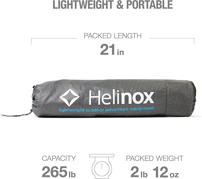 Helinox Lite Cot Ultra-Light Portable Camping Cot Compact Collapsible Backpacking Foldable Camping Bed