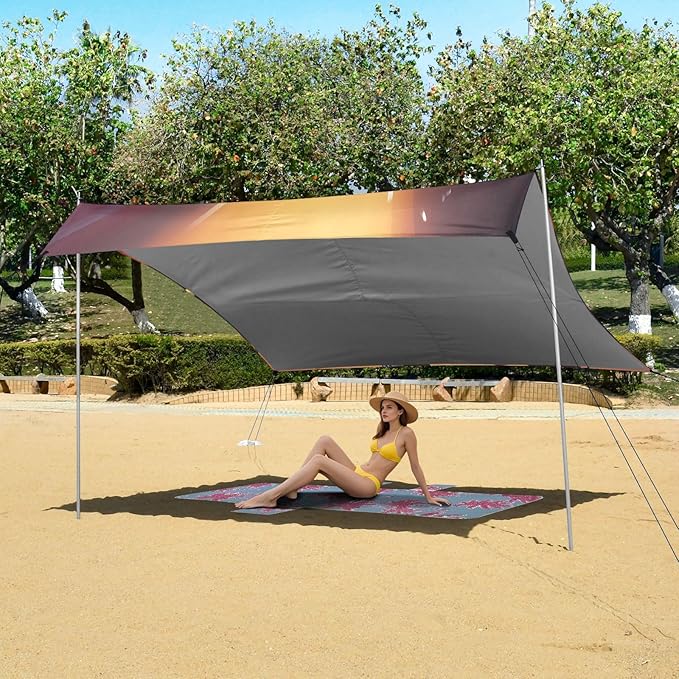 Camping Sun Shelters Fashion Kangaroo Dancing Beach Canopy 126 * 110.2in