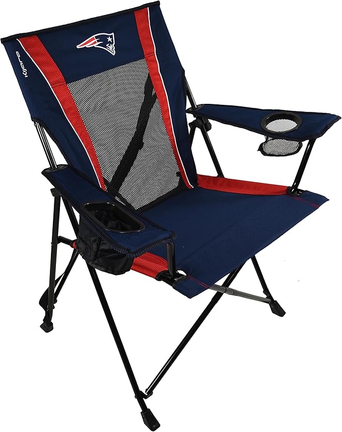 Kijaro Dual Lock Pro NFL Sports Fan Folding Chair 26 L x 35.5 W x 37 H New England Patriots