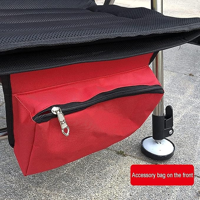 Oversized Camping Folding Chair Heavy Duty Lawn Chair Support Steel Frame Padded Arm Chair Quad Lumbar Back Chair Portable for Outdoor ergonomic camping chair canvas camping chair portable ch