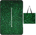 Zipper Green Sequin Sparkle Style Picnic Mat Suitable for Travel Camping Park Or Home Use
