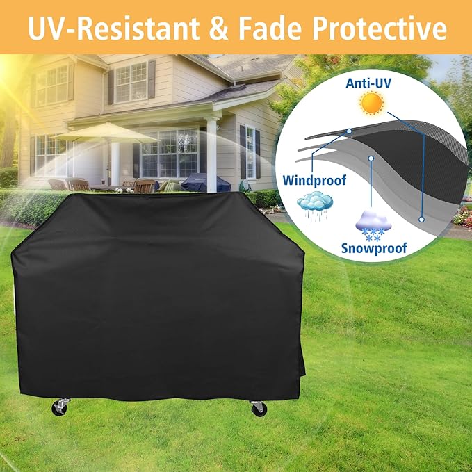 Grill Cover for Royal Gourmet Charcoal Grill CC1830 Series 54 inch CR5402 Heavy Duty Waterproof UV Resistant Cover for Royal Gourmet GA5401T/GA4402S Outdoor Barbeque Grill Accessories