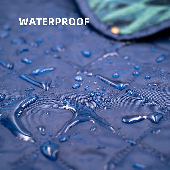 Large Outdoor Waterproof Blanket Extra Thick Fleece Stadium Blanket for Camping Car Pet Picnics - Windproof Wearable Machine Washable 80 x 58 (Jungle)
