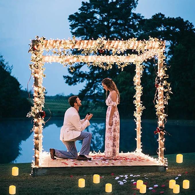 72 Pack 1.5 x 1.8 Tea Lights Candles Battery Operated Flameless Flickering LED Tealights Votive Electric Outdoor Flicker Small Fake Candles Bulk for Wedding Halloween Christmas Decorations