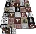 Outdoor Picnic BlanketPortable Sandproof Waterproof Picnic MatWest Cowboys Printed Camping Beach Mat for Sand and Wet Grass Hiking (Western Cowboy L)