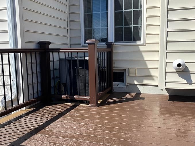 Tru-Scapes® 4.5” Composite LED Low Voltage Deck Post Cap Light (ONLY fits a Trex Transcend Post) (Brown) (NOT Solar) - Works with Trex LightHub Plug N Play System