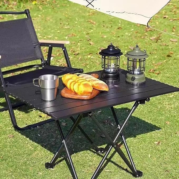 Folding Beach Tables for Sand 16.1x13.8x11.4in Ultralight Carbon Steel Folding Beach Table Portable Carbon Steel Roll-up Picnic Lightweight Backpacking Adjustable for Beach Picnic BBQ Party