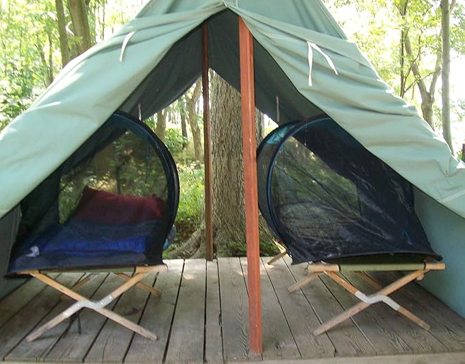 SANSBUG Screen Tent for One Person (Instant Pop up Strong No-See-um Mesh Durable Tarp Floor)