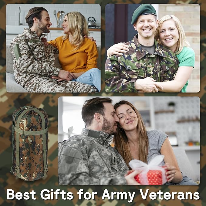 Mirzoyan Woobie Blanket Military Poncho Liner Camo Insulated Camping Woobie Blanket for Outdoor Hiking (Woodland Digital with Zipper)