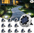 4.6 Inch Solar Ground Lights 12 Pack Solar Lights Outdoor Waterproof Solar Garden Lights Outdoor Landscape Lighting for Pathway Walkway Patio Yard Driveway Cool White