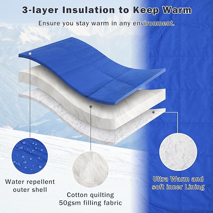 Catalonia Outdoor Windproof Wearable Stadium Blanket Oversized Waterproof Wearable Blanket Poncho