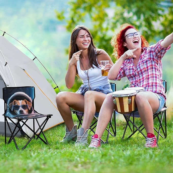 Animal Astronauts Compact Camping Chairs for Adults Ultralight Backpack Chair Includes Carry Bag Fishing Chair for Sports Lawn