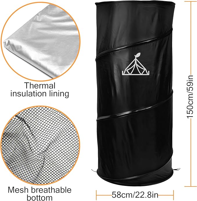 Pop up Changing Tent Portable Changing Room Shower Tent Privacy Portable Bathroom Collapsible Emergency Compact Dressing Room Tube with Carry Bag for Camping Beach or Outdoors (Black)