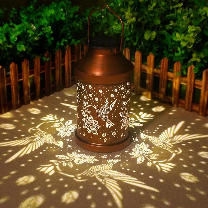 Mothers Day Gifts for Mom Grandma - Birthday Gifts for Women Hummingbird Solar Lights Outdoor - Mothers Day Gifts Solar Lanterns Outdoor Waterproof Garden Decor for Outside