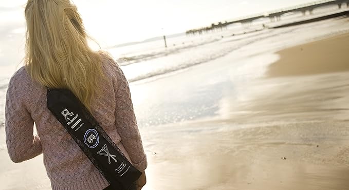 Walkstool - Comfort Model - Black and Silver - 3 Legged Folding Stool in Aluminium - Height 18 to 30 - Maximum Load 440 to 550 Lbs - Made in Sweden