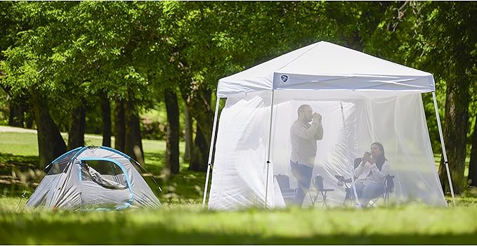 Z-Shade 10' Horizon Angled Leg Breathable Mesh Screen Shelter Protectant Attachment for Horizon Canopy Tents Blue (Attachment Only)