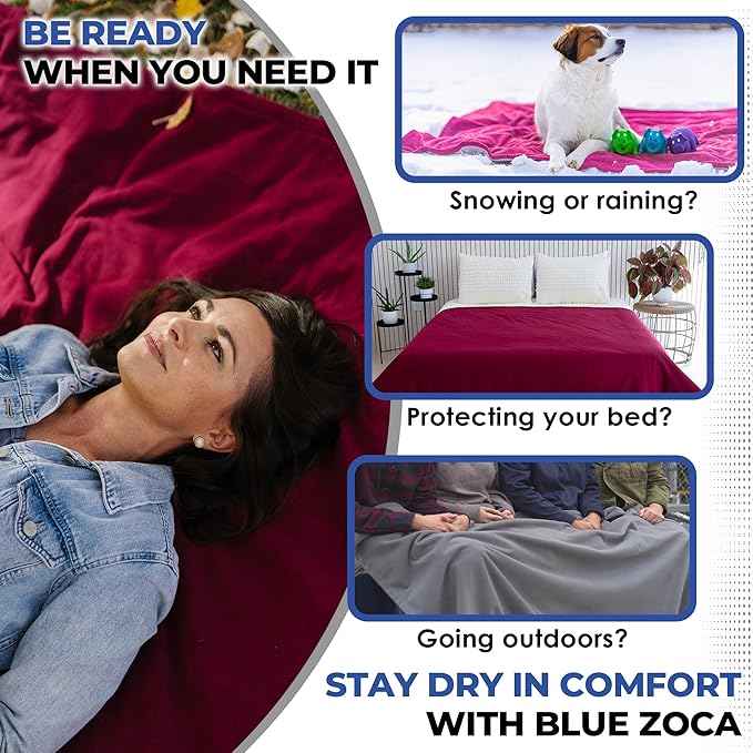 Waterproof Blanket for Bed Intimacy | Cozy Love Blankets Machine Washable &amp Reversible Protection for Couples | Protects Against Spills Pets &amp Accidents - Oversized Queen Size Blanket 65x80