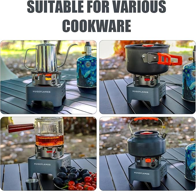 Propane Camping Stove with Carrying Case &amp Ignition Portable Gas Stove for Outdoor Camping BBQ Hiking