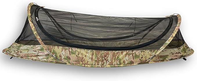 USGI Industries Bivy Tent | Lightweight Single Person Sleeping Net System for Outdoors Camping Survival Hiking Backpack | Mesh Protection