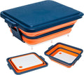 Collapsible BBQ Prep Tub with Lid and Cutting Board – XL Meat Marinating Container – Barbecue Accessory for Brisket Grilling Smoking Tailgate &amp Camping – Brine &amp Meal Prep System for Outdoo