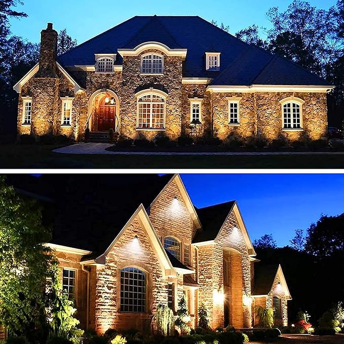 ZUCKEO 10W Low Voltage Landscape Lights LED Landscape Lighting with Connectors 12V Outdoor Spotlights Yard Garden Pathway Lights 1000LM Waterproof Warm White Light (14 Pack)