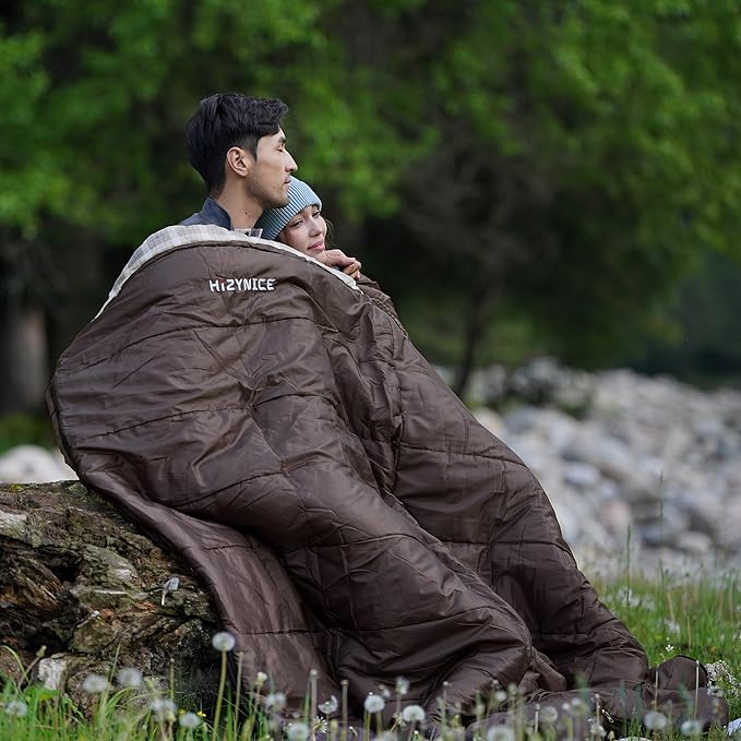 Cold Weather Sleeping Bag 100% Cotton Flannel XXL for Adults Big and TallFree Compression Sack