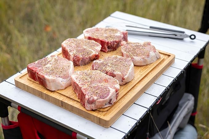Camp Chef Sherpa Camp Table &amp Organizer Table top 27 x 17 Table Height 28 Brick