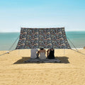 ALAZA Monster Truck Cartoon Beach Tent Sun Shelter UPF50+ Protection Beach Shade Canopy w/ 4 Sandbags for Outdoor Camping Fishing Backyard Fun Picnic 10x9 ft