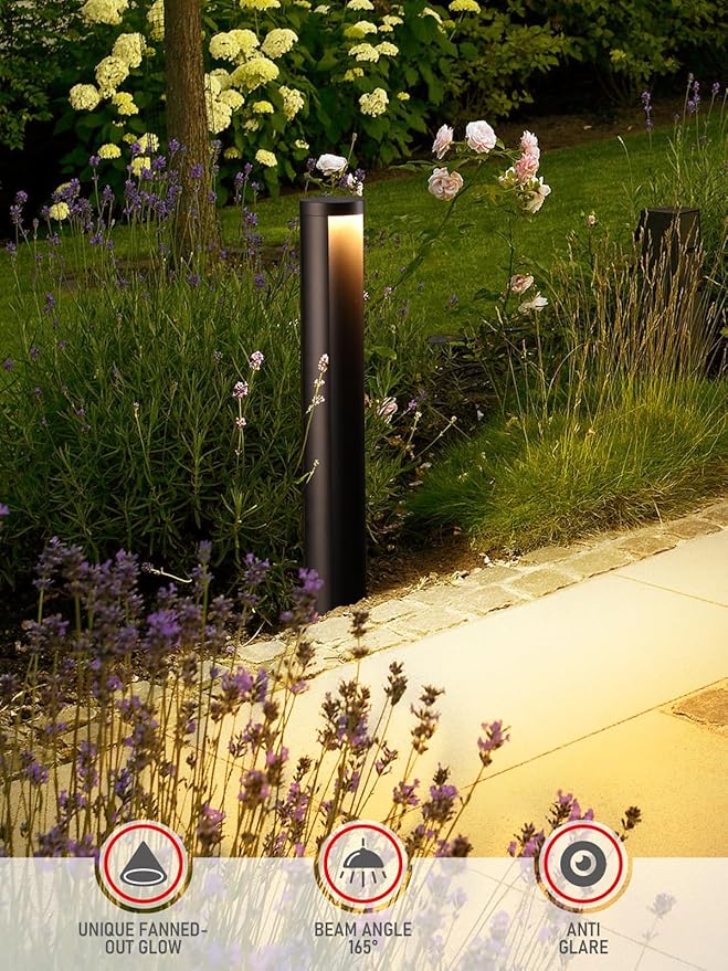 LEONLITE Low Voltage Landscape Lights 5CCT 5W Anti-Glare LED Pathway Lights Die-Casted Aluminum Housing IP65 Waterproof for Outdoor Path Sidewalk Walkway 1800K-5000K ETL Pack of 6