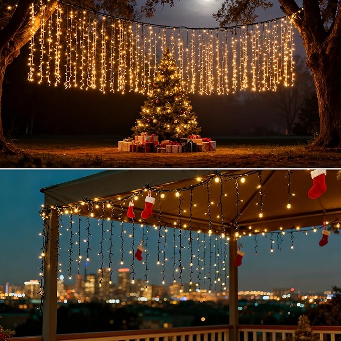 3000 LED Warm White Christmas Lights: 214Ft Twinkle Lights for Christmas Tree with Remote - Waterproof Fairy Lights Firecracker Plug in String Lights for Garden Wedding Party Indoor &amp Outdoor Use