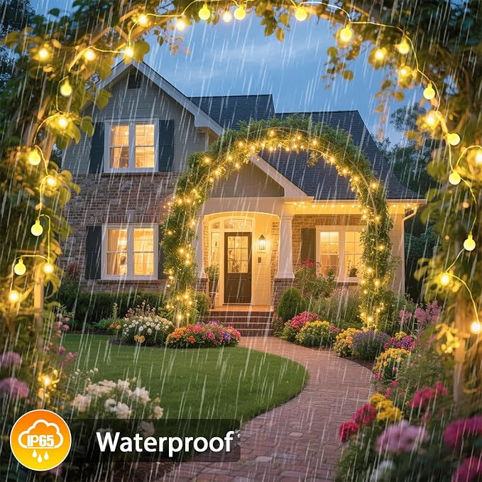 2 Pack Battery Operated String Lights - 52FT 120 LED Globe Fairy Lights with Remote Waterproof String Light Indoor Outdoor 8 Modes with Timer for Bedroom Classroom Dorm Christmas Decor Warm White