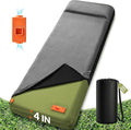 Self Inflating Sleeping Pad with Electric Pump 4 Ultra-Thick Memory Foam Camping Pad 4 Season Camping Mattress Pad with Removable Cover Camping Essentials Gear for Tent Travel Car