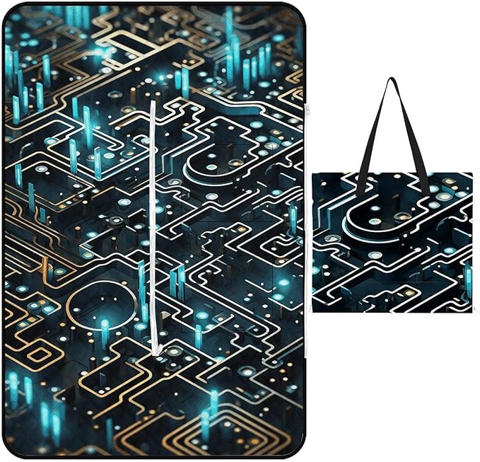 Zipper Coding Pattern Style Picnic Mat Suitable for Travel Camping Park Or Home Use