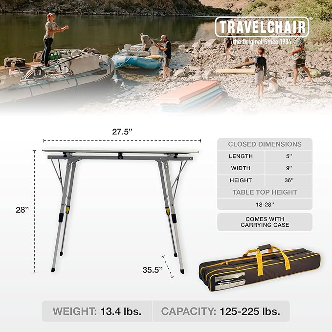 TravelChair Grand Canyon Table Silver/Black/Metal