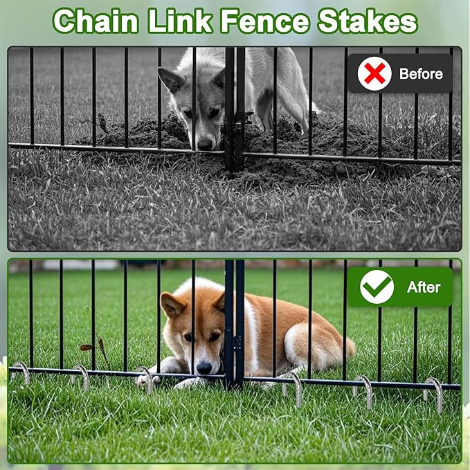 VVOKGO Rebar-Stakes-12-Inch J Hook Galvanized Tent Stakes Heavy Duty 20-Pack Ground Chain Link Fence Anchors with Chisel Point End for Bounce House Camping Tents Outdoor Inflatables Decorations