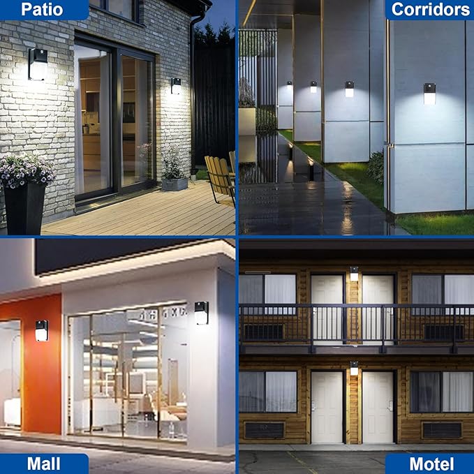 LTBLIGHT 2-Pack 18W LED Wall Pack Light with Photocell Sensor Dusk to Dawn Outdoor Lighting 1980LM 5000K Daylight IP65 Waterproof Exterior Lights for Garage Warehouse Yard