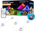Enbrighten Vibe Eternity Permanent Outdoor Lights for House 100 Feet 72 RGBWIC LEDs Close Spacing 33lm Color Changing Christmas Eave Lighting Smart App Works with Alexa Google Home 81103