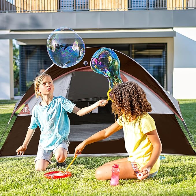 Camping Tent 2-4 Person Waterproof Windproof Tent with Rainfly Easy Set up-Portable Dome Tents for Camping…