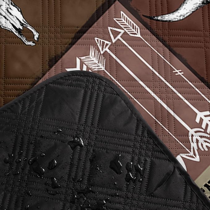 Outdoor Picnic BlanketPortable Sandproof Waterproof Picnic MatWest Cowboys Printed Camping Beach Mat for Sand and Wet Grass Hiking (Western Cowboy L)