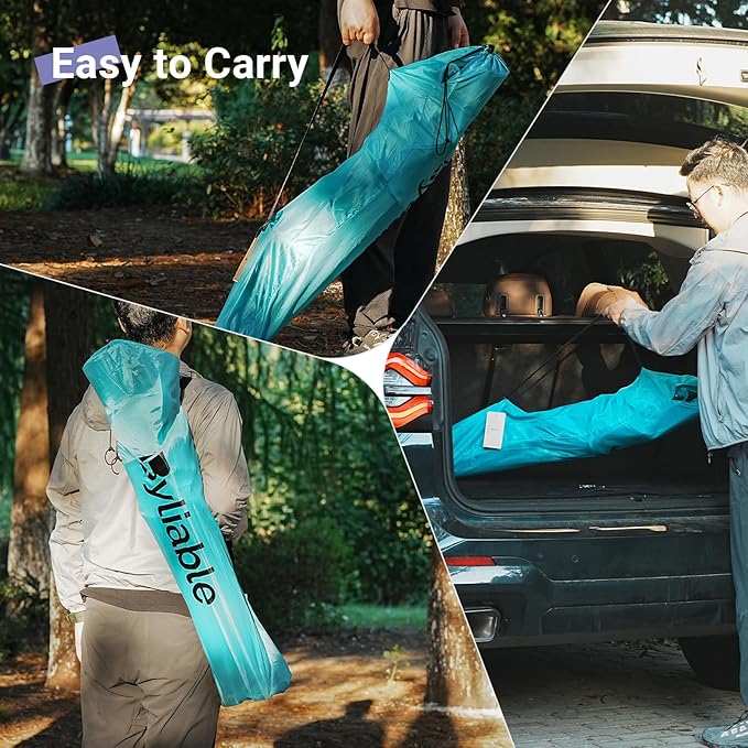 Camping Folding Chair Outdoor Lawn Portable Lightweight Camp Folding Chairs for Adult Outside with Cup Holder Cooler Pouch &amp Side Pocket for Camping Beach Fishing Sports or Tailgating Events
