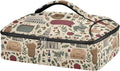 Casserole Carrier Patterns Retro Italian Lifestyle ElementsInsulated Casserole Carrier for Hot or Cold Food Thermal Lunch Tote for Potluck Parties Picnic Fits 9 x 13 Inches Baking Dish