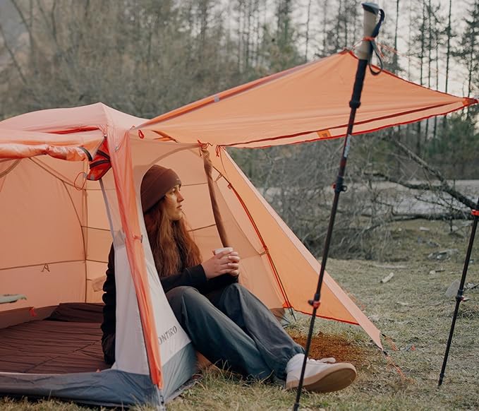 Triphyr Backpacking Tent with F-Nexus Extension 2-Person Combo Attachable Extension Shelter Lightweight 2 Person Tent for Backpacking Camping Hiking &amp Biking