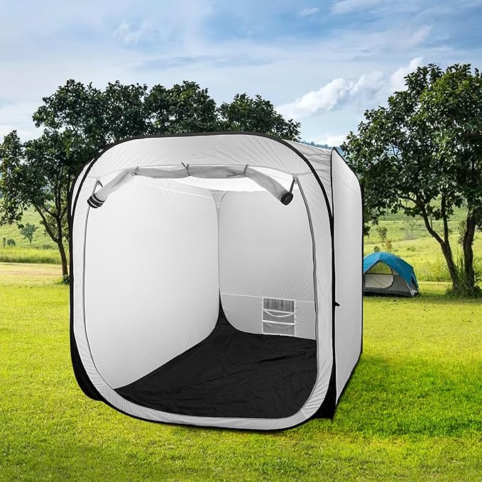 Pop Up Tent Portable Camping Canopy Booth 6 x 6FT with Carry Bag for Outdoor Activities White
