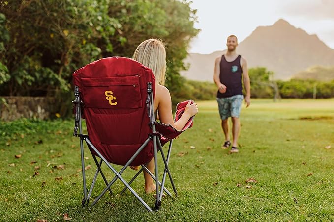 Picnic TIME NCAA Arkansas Razorbacks Reclining Camp Chair - Beach Chair for Adults - Sports Chair with Carry Bag