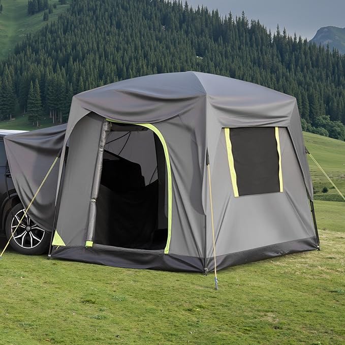 VEVOR SUV and Pickup Truck Camping Tents Waterproof Double Layer Design with Carry Bag Accommodates 2-9 Persons for Outdoor Activities